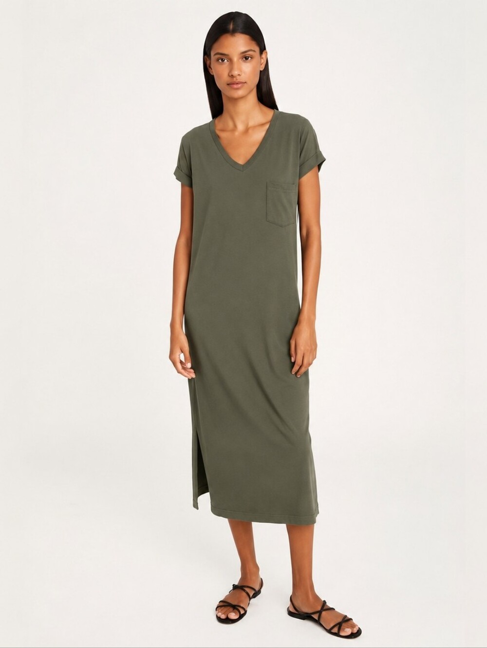 Cuyana | V-Neck Midi Dress